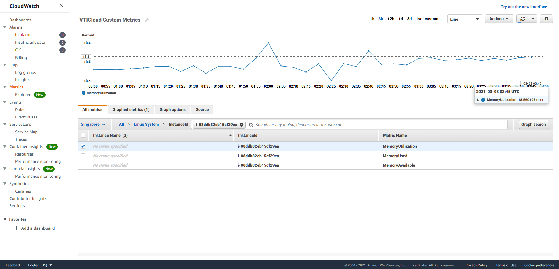 AWS CloudWatch Custom Metrics