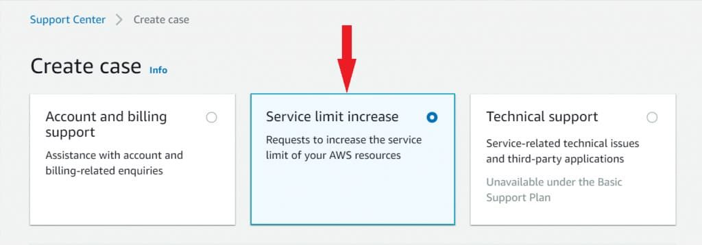 service limit increase